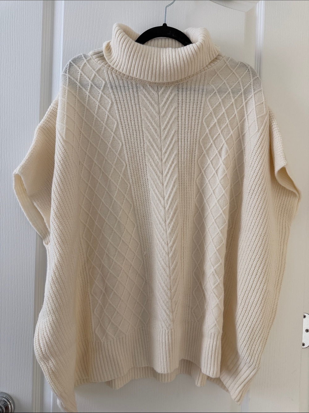 Vici Cream Cable Turtleneck Sweater